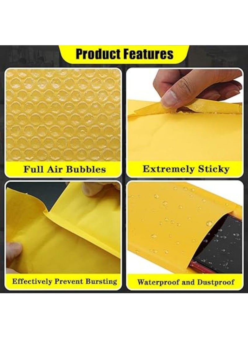 Terabyte Bubble Envelopes Bags 150MM X 215MM (6 INCH-9 INCH) Kraft Paper Bubble Envelopes Bags Padded Mailers Shipping Envelopes Self Seal for Packaging 5pcs - Image 2