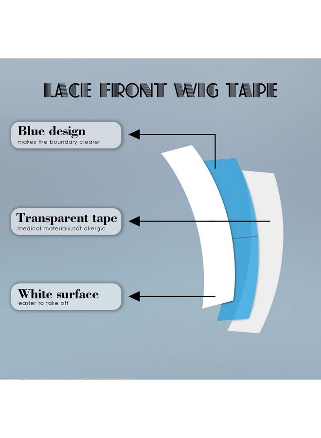 coloryoung 36 Pieces Wig Tape For Lace Wigs Clear Waterproof Double Sided Wig Tape Strips For Toupee Lace Front Wig (C Contour) - Image 4