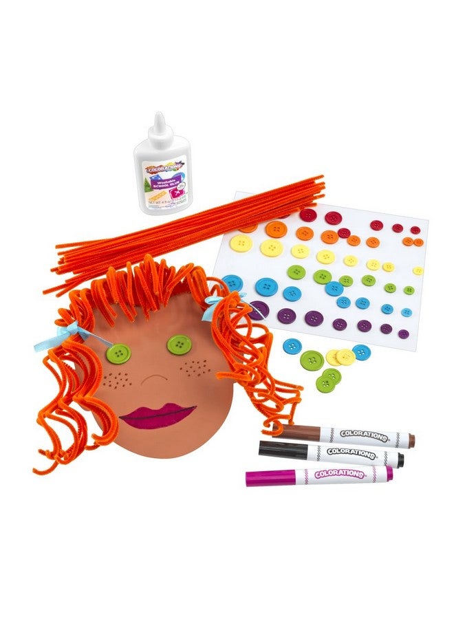 Colorations Colors Like Me Faces Set Of 24 4 Colors Glossy Card Stock Cut Out Faces - Image 4