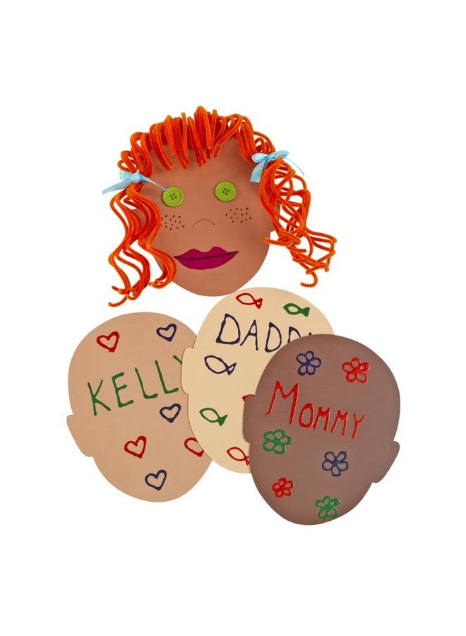 Colorations Colors Like Me Faces Set Of 24 4 Colors Glossy Card Stock Cut Out Faces - Image 2