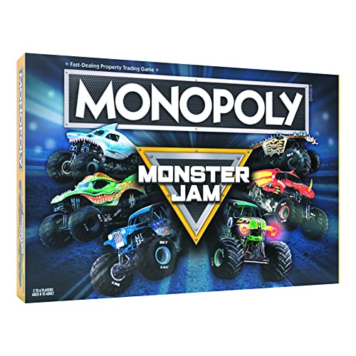 USAOPOLY Monopoly Monster Jam Buy Sell Trade Iconic Trucks Including Grave Digger MaxD El Toro Loco Dragons Breath Classic Monopoly Game OfficiallyLicensed Merchandise - Image 1
