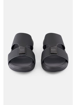 Algspar Men 2 Strap Slip On Arabic Sandals, Grey  - Image 4