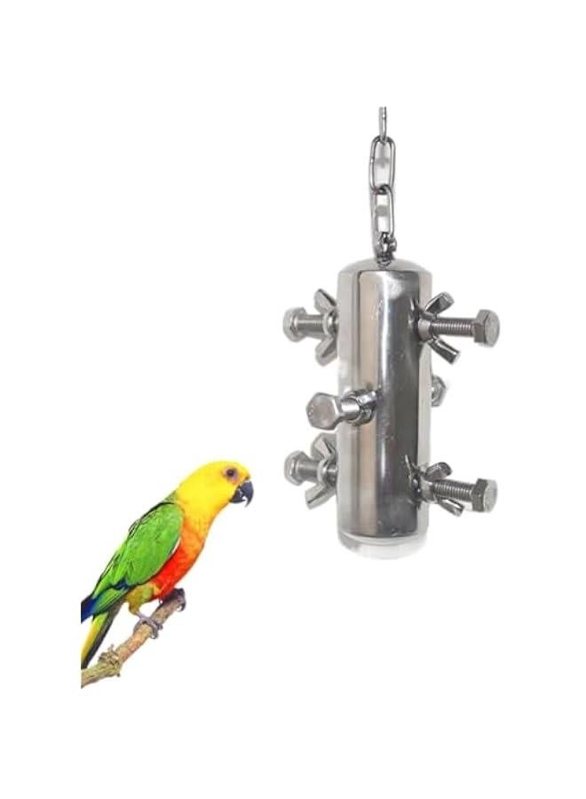ألعاب طيور الببغاء من الفولاذ المقاوم للصدأ، ألعاب مضغ معلقة للطيور، ألعاب جرس الببغاء، ألعاب تفاعلية لحل الألغاز للطيور، ألعاب كبيرة للطيور للببغاوات، الببغاوات الرمادية الأفريقية. - Image 2