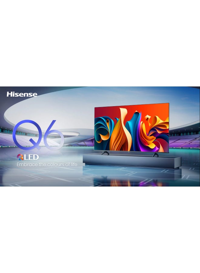 Hisense 75 Inch 4K QLED Smart TV | Quantum Dot Colour | VIDAA Sysytem | 120 HZ | Dolby Atmos | Smooth Motion | AI Picture | Voice Control | Smart Home Ready | (2024 Model) - 75Q6N Black - Image 2