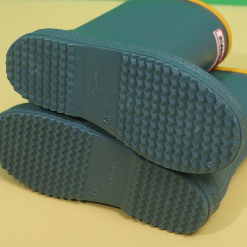 Children'S Rain Boots Non-Slip Soft Bottom Light Children'S Boys And Girls Baby Mid-Tube Rain Boots Children'S Water Shoes Exported To Japan - Image 5