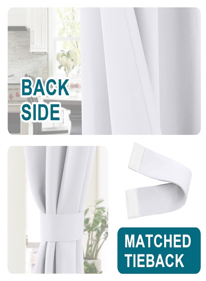 Turquoize Doorway Curtain Blackout Door Curtains for Doorways 80 Inch Grommet Thermal Insulated Closet Curtains Privacy Doorway Drapes for Closet Bathroom Front Door, 1 Panel, W42 x L80, Pure White - Image 4