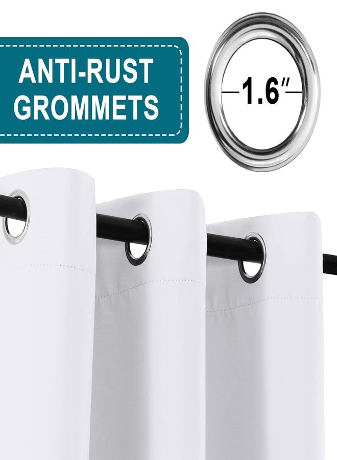 Turquoize Doorway Curtain Blackout Door Curtains for Doorways 80 Inch Grommet Thermal Insulated Closet Curtains Privacy Doorway Drapes for Closet Bathroom Front Door, 1 Panel, W42 x L80, Pure White - Image 3