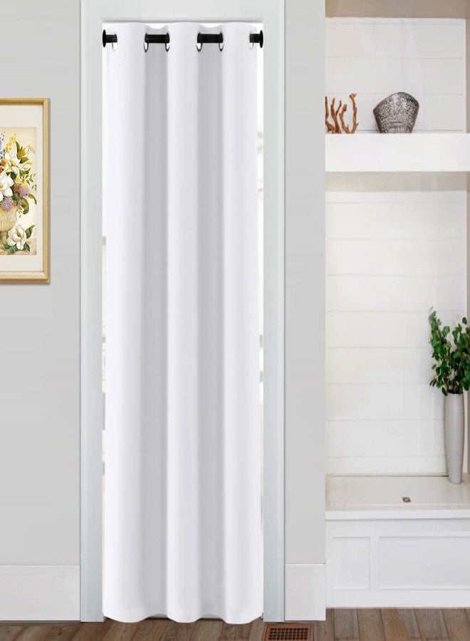 Turquoize Doorway Curtain Blackout Door Curtains for Doorways 80 Inch Grommet Thermal Insulated Closet Curtains Privacy Doorway Drapes for Closet Bathroom Front Door, 1 Panel, W42 x L80, Pure White - Image 1