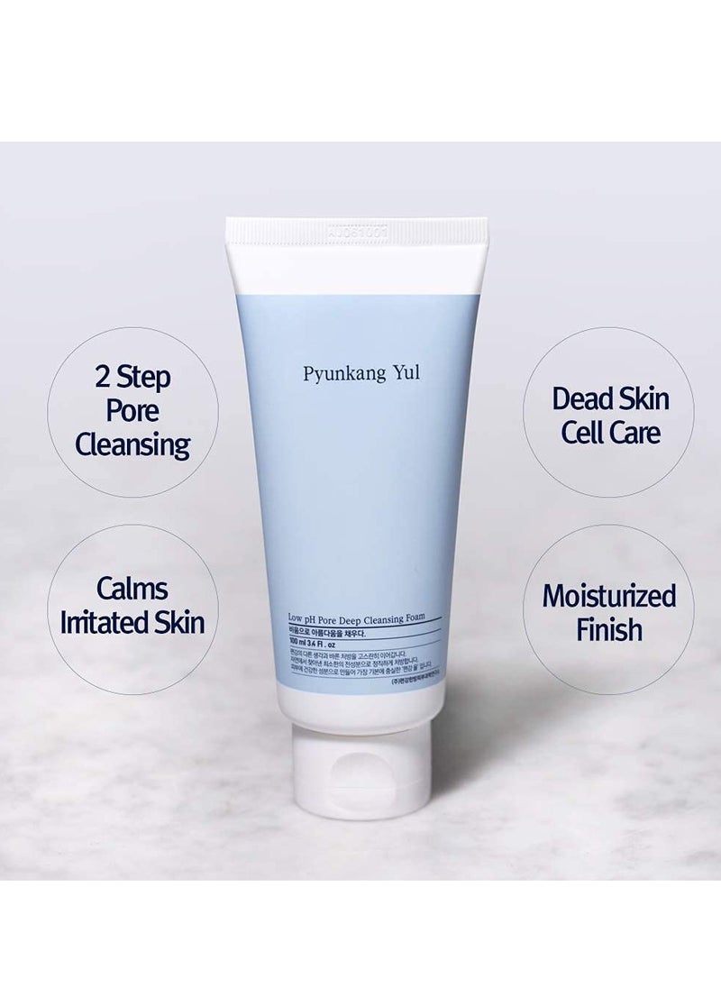 PYUNKANG YUL - Pyunkang Yul [PKY] Low pH Pore Deep Cleansing Foam, Pore Cleanser with Fluffy Microbubbles, AHA, Witch Hazel, Zero Irritation, Korean Skincare (3.38 Fl. Oz, 100ml) - Image 1