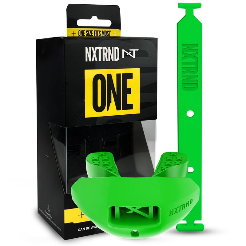 NXT NXTRND Nxtrnd One Football Mouth Guard Strap Included Fits Adult Youth Green