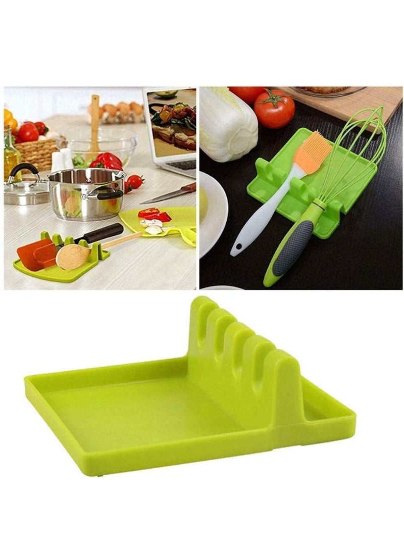 KASTWAVE 2 PCS Spoon Rest, Silicone Kitchen Utensil Rest Ladle Spoon Holder Utensils Holders for Kitchen Counter or Stove Top, Drip Catcher for Resting Cooking Spoons or Utensils - Image 4