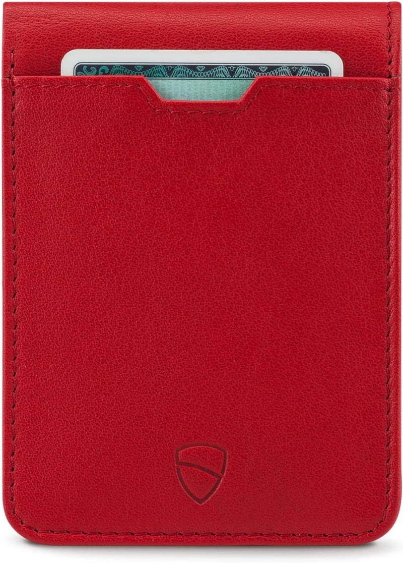 فاولتسكين محفظة Vaultskin MANHATTAN النحيفة المزدوجة الطي من الجلد مع حجب RFID للرجال - حامل بطاقات أمامي بسيط، يتسع لـ 9 بطاقات ونقود، جلد إيطالي فاخر - Image 4