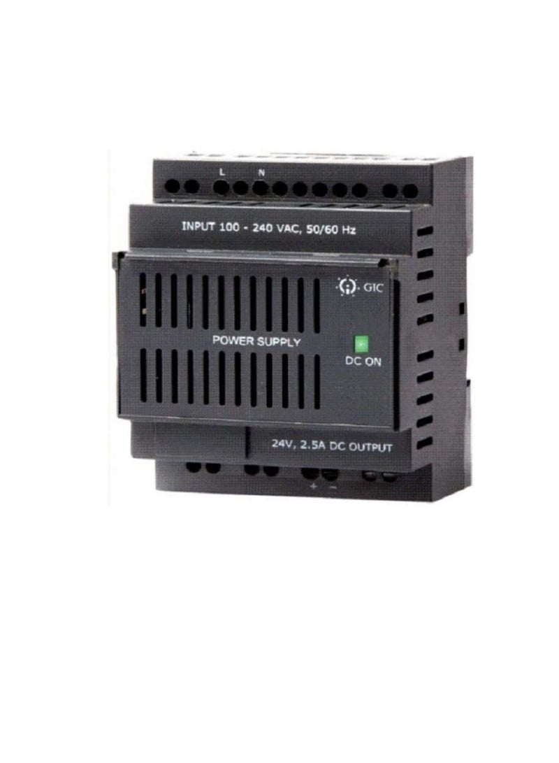 Din Rail DB Mounted 100-240V to 24V DC 2.5A Single Output Switched Mode Power Supply Converter - Image 2