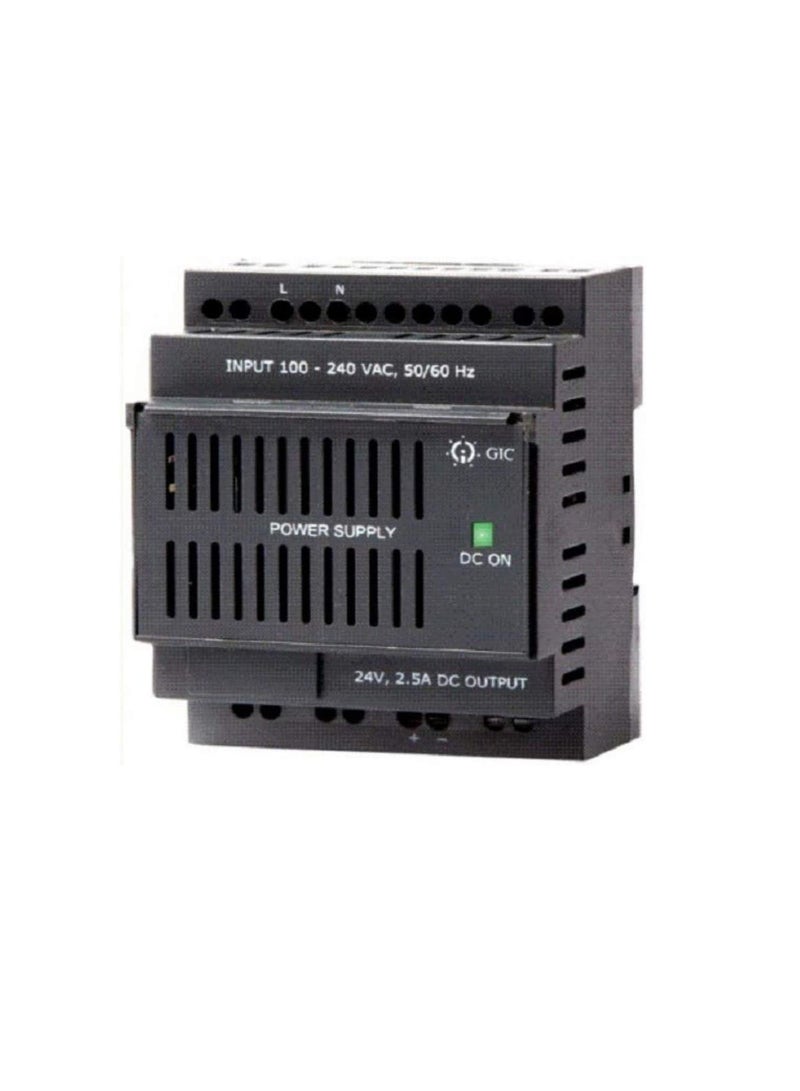 Din Rail DB Mounted 100-240V to 24V DC 2.5A Single Output Switched Mode Power Supply Converter - Image 1
