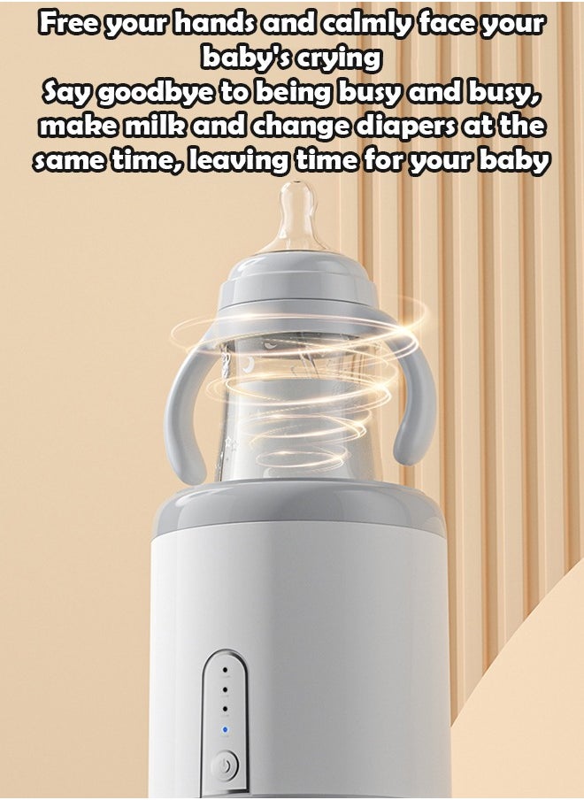 ZCM-HAPPY - Intelligent Electric Milk Shaker and Baby Milk Making Machine - Three Speed Automatic Milk Mixer, Pacifier Bottle Shaker and Warmer, Fits All Baby Bottles, BPA Free and Rechargeable - Image 1