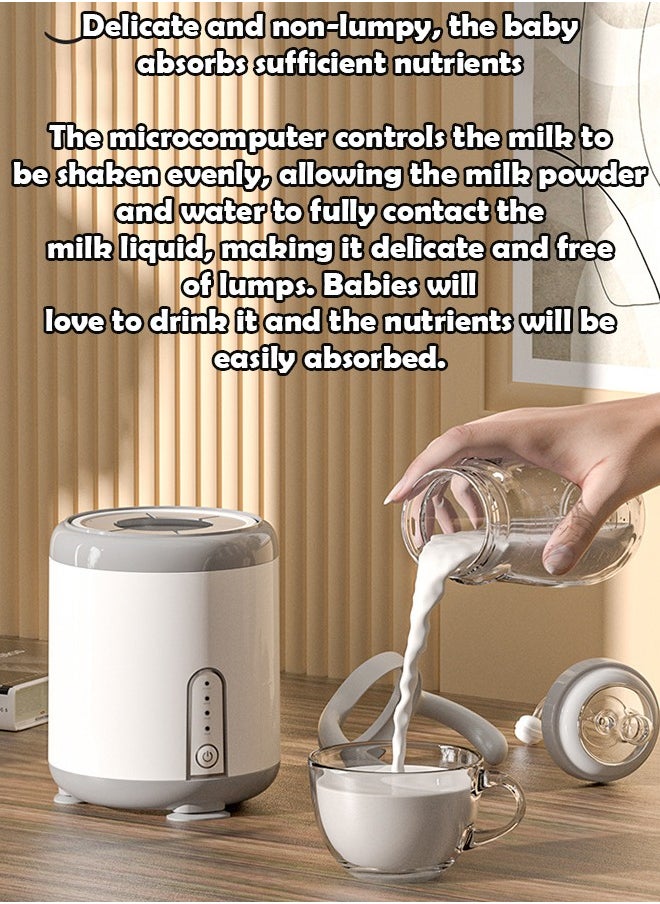ZCM-HAPPY - Intelligent Electric Milk Shaker and Baby Milk Making Machine - Three Speed Automatic Milk Mixer, Pacifier Bottle Shaker and Warmer, Fits All Baby Bottles, BPA Free and Rechargeable - Image 1