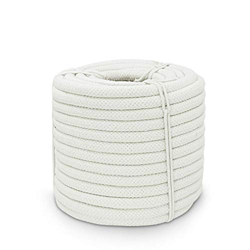 Aoneky Braided Cotton Rope (5/8 inch x 100 ft) - Image 1
