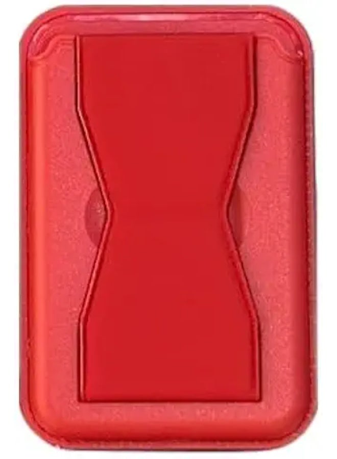 NEXT STORE Magnetic Wallet with Stand, Eco-Friendly PU Card Holder Compatible with iPhone 14 Pro, Red