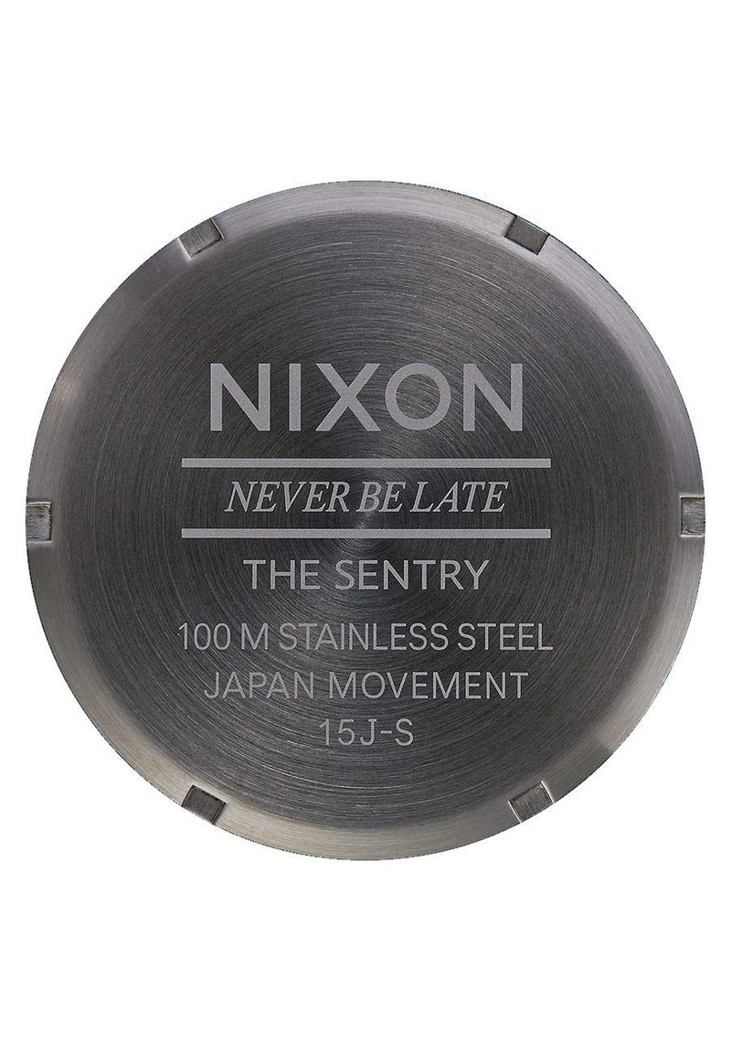 NIXON Men's A105 Sentry 42mm Stainless Steel Leather Quartz Movement Watch - Image 4