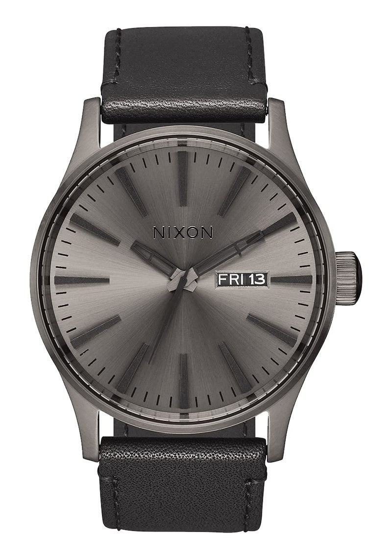 NIXON Men's A105 Sentry 42mm Stainless Steel Leather Quartz Movement Watch - Image 1