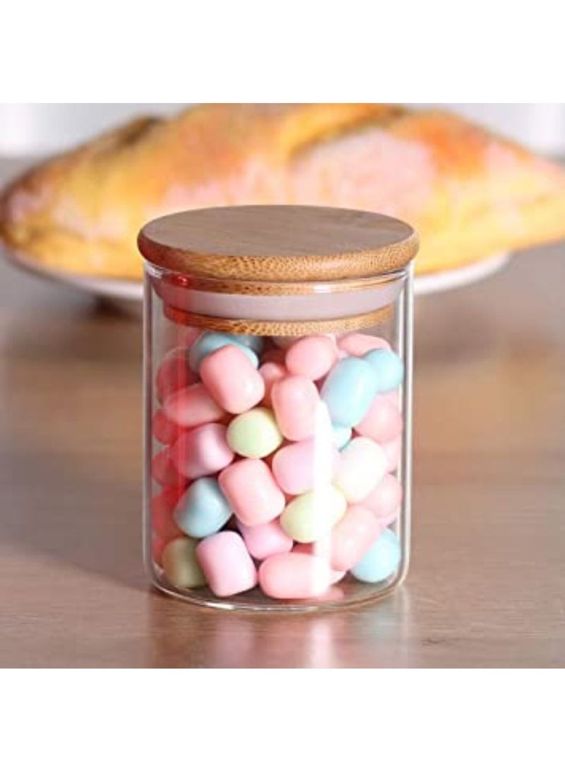 QUESERA 12 Piece Glass Jars with Lids Airtight Bamboo Lids Food Storage Containers Set - Image 2