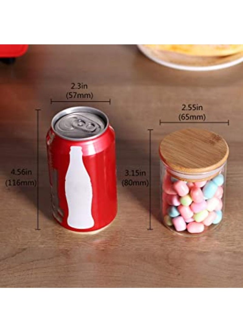 QUESERA 12 Piece Glass Jars with Lids Airtight Bamboo Lids Food Storage Containers Set - Image 3