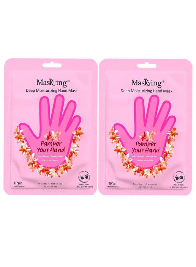 Masking Hand Mask for Deep Moisturising, Hydration & Nourishment, Remove dull, dry skin, Softens nails and cuticles, Hand Mask for Soft and Silky Hands each 20g (pack of 2) - Image 1