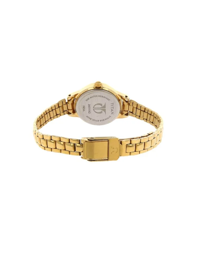 TITAN Titan Quartz Analog White Dial Stainless Steel Strap Watch for Women