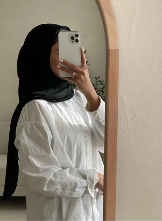 Square Scarf Cotton Hijab Jacquard Hijabs Shawl Viscose Scarfs Light and Comfortable Headscarf 110cm*110cm  - Image 2