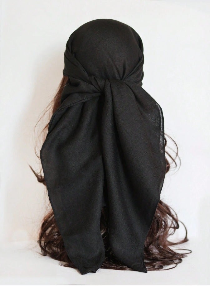 Square Scarf Cotton Hijab Jacquard Hijabs Shawl Viscose Scarfs Light and Comfortable Headscarf 110cm*110cm  - Image 5