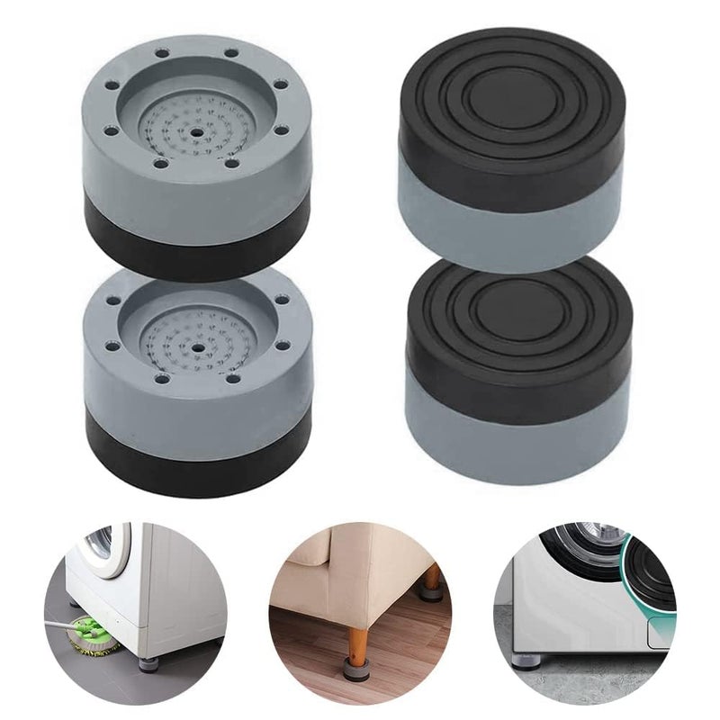 8 Pcs Anti-Vibration Pads, Shock and Noise Cancelling Pads with Suction Cup, Anti Leveling Walk Feet Pads, Rubber Foot Stabiliser for Washing-Machine Refrigerator Accessories Furniture (Pack of 2)  - Image 2