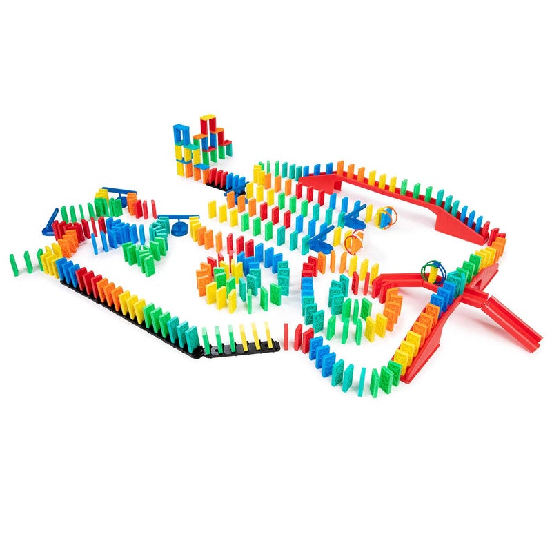 Bulk Dominoes Kinetic Domino Kit  Dominoes Set STEM STEAM Small Toys Family Games for Kids Kids Toys and Games Building Toppling Chain Reaction Sets 331pc - Image 3