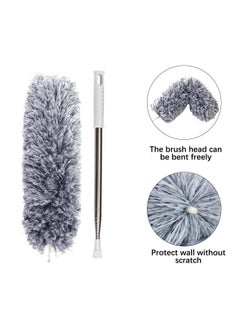 DELUX Microfiber Feather Duster Extendable Duster With 100 Inches Extra Long Pole Bendable Head And Long Handle Dusters For Cleaning Ceiling Fan High Ceiling Blinds Furniture And Cars  - Image 3