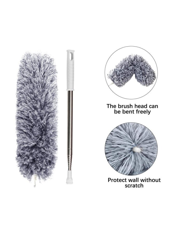 DELUX Microfiber Feather Duster Extendable Duster With 100 Inches Extra Long Pole Bendable Head And Long Handle Dusters For Cleaning Ceiling Fan High Ceiling Blinds Furniture And Cars - Image 3