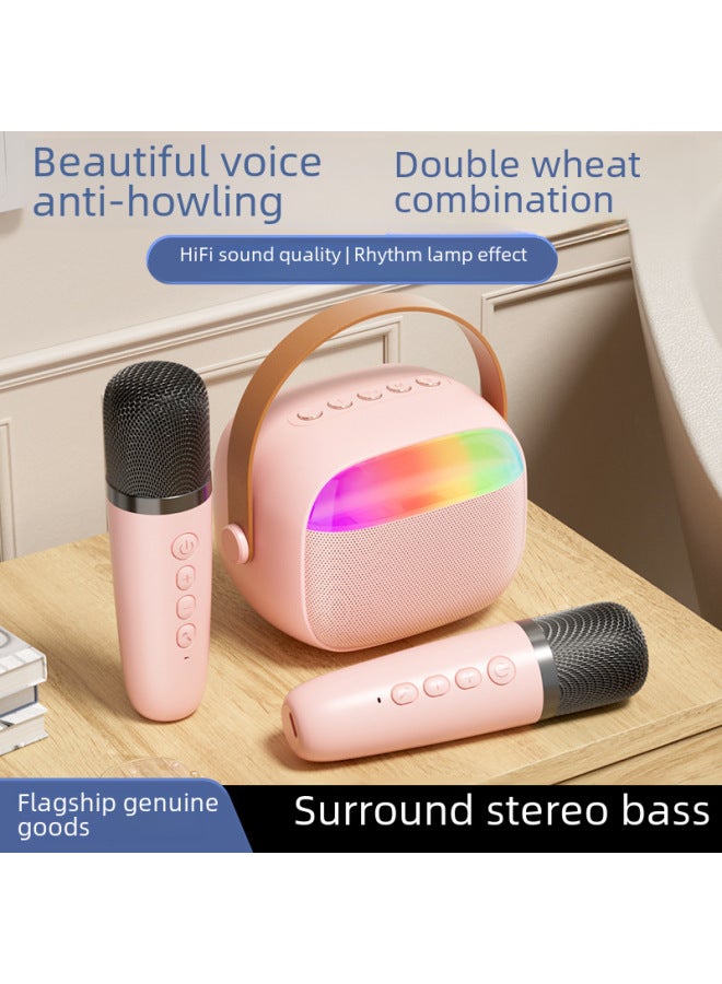 نيوترل ميكروفون كاريوكي لاسلكي بلوتوث K30 مع ميكروفون تقسيم ضوئي، مجموعة كاريوكي خارجية للأطفال والعائلة - Image 2