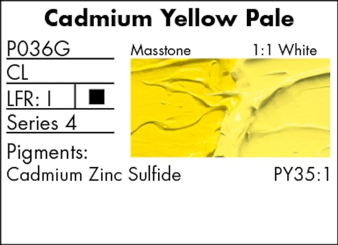 Grumbacher Pre-Tested Oil Paint, 37ml/1.25 Ounce, Cadmium Yellow Pale (P036G) - Image 3