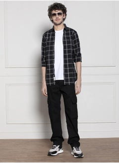 Dennis Lingo Relaxed Fit Black Men's Jeans with Button & Zip Closure (Cotton Blend)  - Image 1