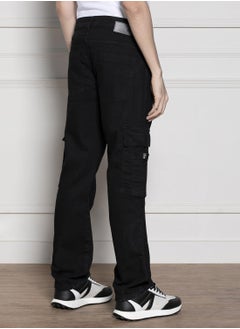 Dennis Lingo Relaxed Fit Black Men's Jeans with Button & Zip Closure (Cotton Blend)  - Image 5