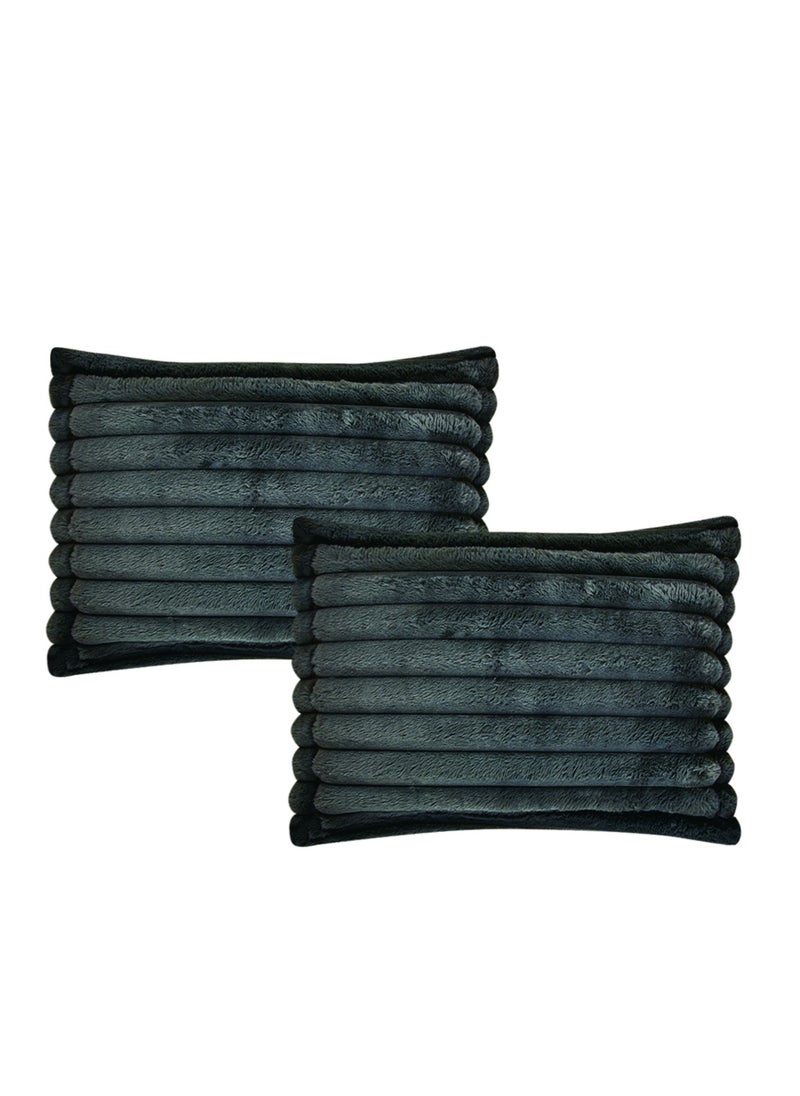 Noomi - 7 Pieces Winter Comforter Set One Velvet Side And One Side Fur King Size 240x260 cm - Image 1