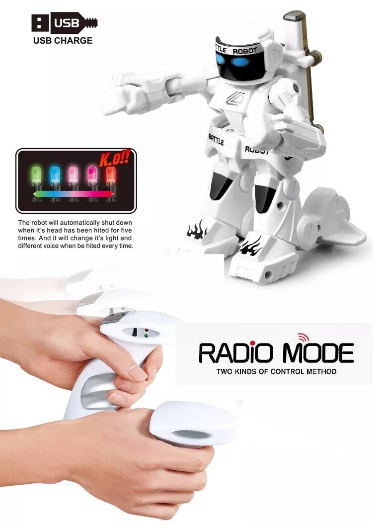 Robot Toy for Boys and Girls,2.4G Intelligent Boxing Robot | Color Changed LED Light Battle Robots Toy Family Games, Boy Girl - Image 5