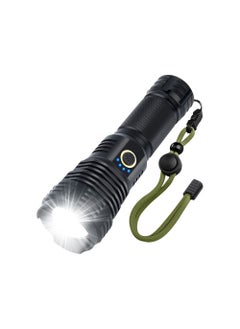 USB Rechargeable LED Flashlights 90000 High Lumens Flash Lights Powered 26650 Battery 10 Modes Zoomable & IP65 Waterproof Tactical for Emergencies Camping (P70-S)