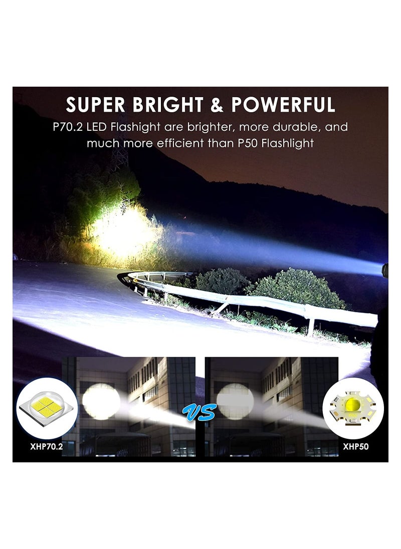 Cool Baby - USB Rechargeable LED Flashlights 90000 High Lumens Flash Lights Powered 26650 Battery 10 Modes Zoomable & IP65 Waterproof Tactical for Emergencies Camping (P70-S) - Image 1