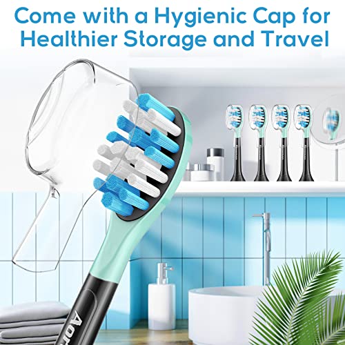 Aoremon Replacement Toothbrush Heads for Philips Sonicare C3 Premium Plaque Control HX9044/65 G3 Gum Care HX9054/65 W3 4100 5100 6100 7500 C1 C2 Flexcare Diamondclean HealthyWhite, 6 Count, Black - Image 5