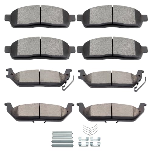 SCITOO Ceramic Brake Pads Kits,SCITOO 8pcs Brakes Pads Set fit for 2004-2008 for Ford for F-150,2006-2008 for Lincoln Mark LT - Image 1