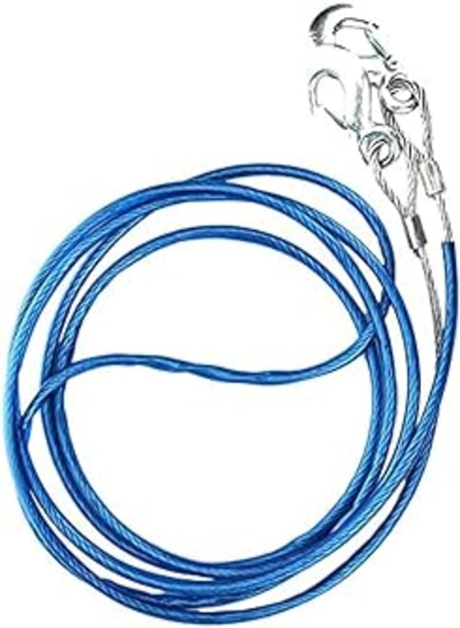 Jecrina Heavy Duty Tow Ropes 7 Tons Wire Cable High Strength-Safety Hook Steel Wire Trailer Car Boat Emergency Towing Rope for faulty Vehicles