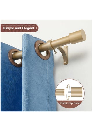 Extendable Stainless Steel Metal Shower Curtain Rod, Tension Spring Shower Curtain Rod, Tension Telescopic Curtain Pole, Clothes Rail Adjustable from 80 to 300 cm - view 2