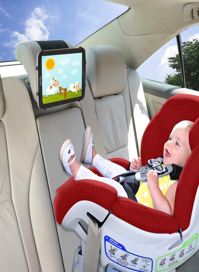 TFY Car Mount Universal Car Headrest Mount Holder with Silicon Holding Net Compatible with Both 4.5-6 Inch Phones and 7-10.5 Inch Tablets - Image 3