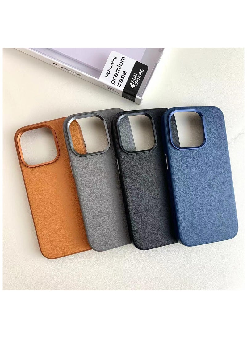 FUNSHARE PREMIUM LEATHER FOR IPHONE 15 PRO MAX - BLACK - Image 5
