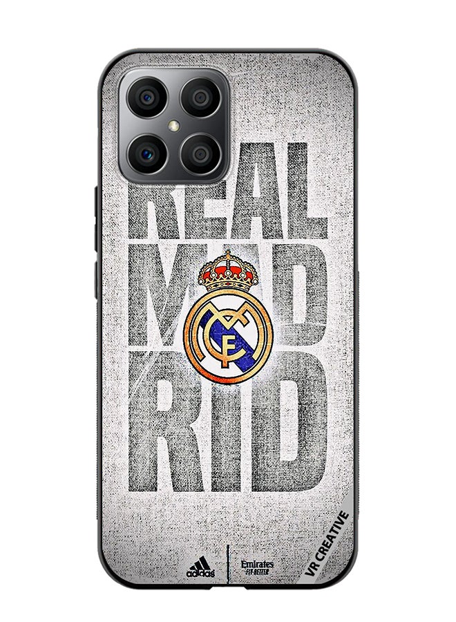 VR CREATIVE Protective Case Cover For Honor X8 Real Madrid Logo Design Multicolour