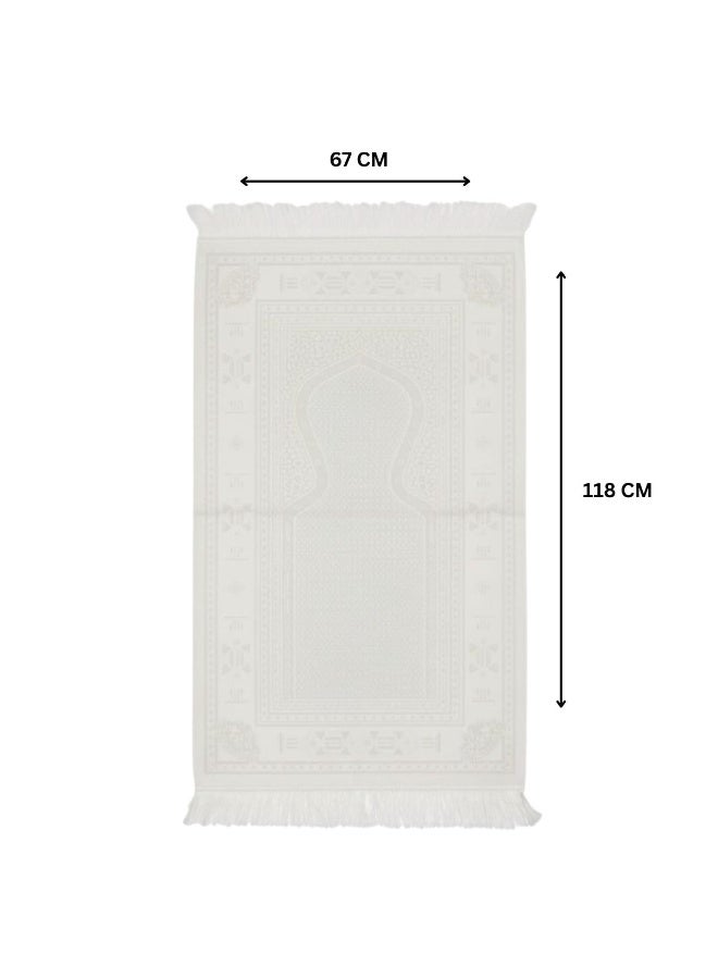Museum Luxurious Soft Velvet Prayer Mat – Turkish Islamic Sajadah for Men & Women, Lightweight & Comfortable. - Image 3